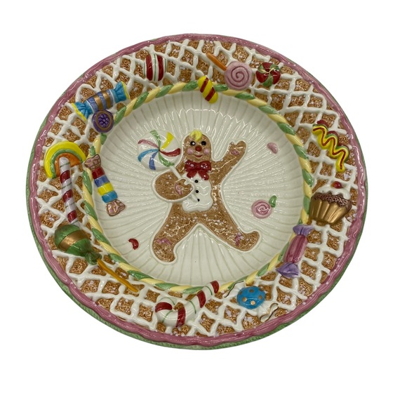 Fitz and Floyd Holiday Fitz Floyd Candy Lane Gingerbread Man Vegetablecandysnack Christmas